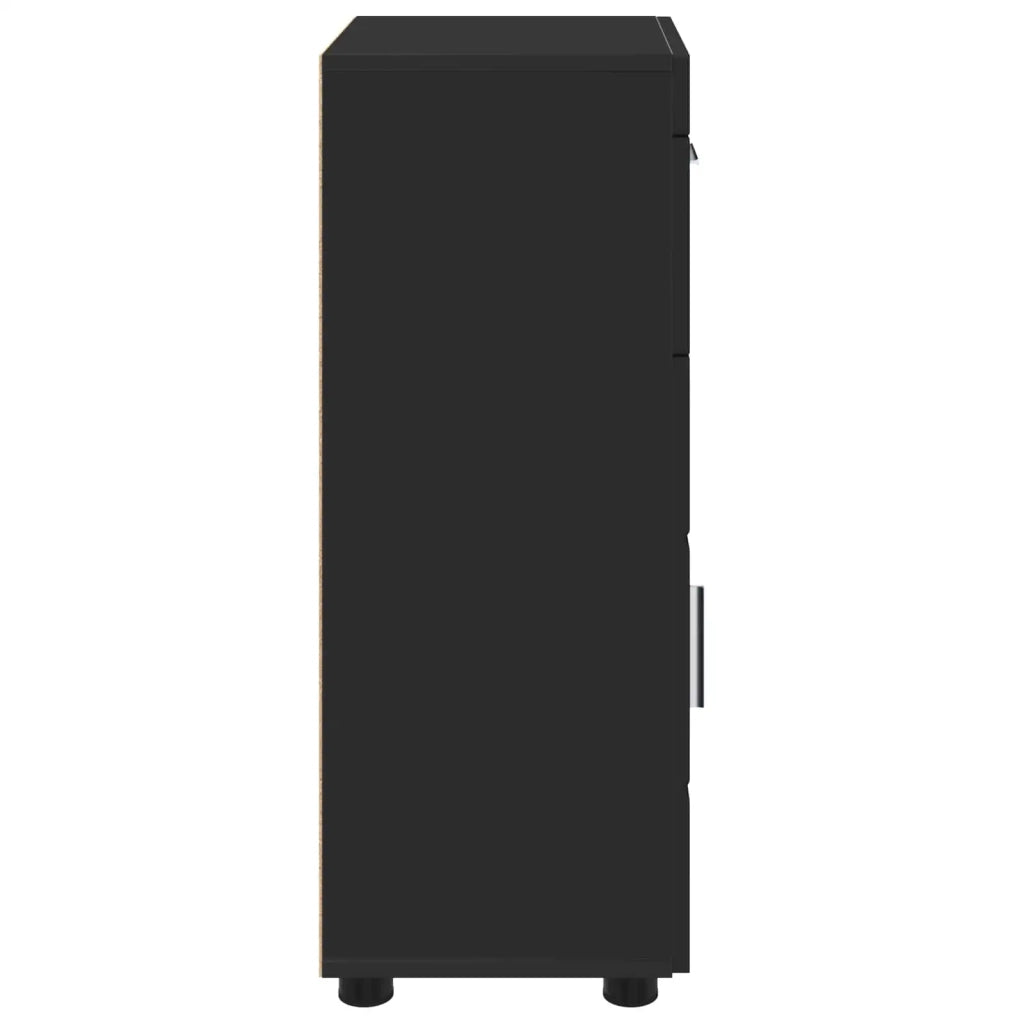Set di Armadi da Bagno TULUM Nero 37 x 31,5 x 82 cm 880342