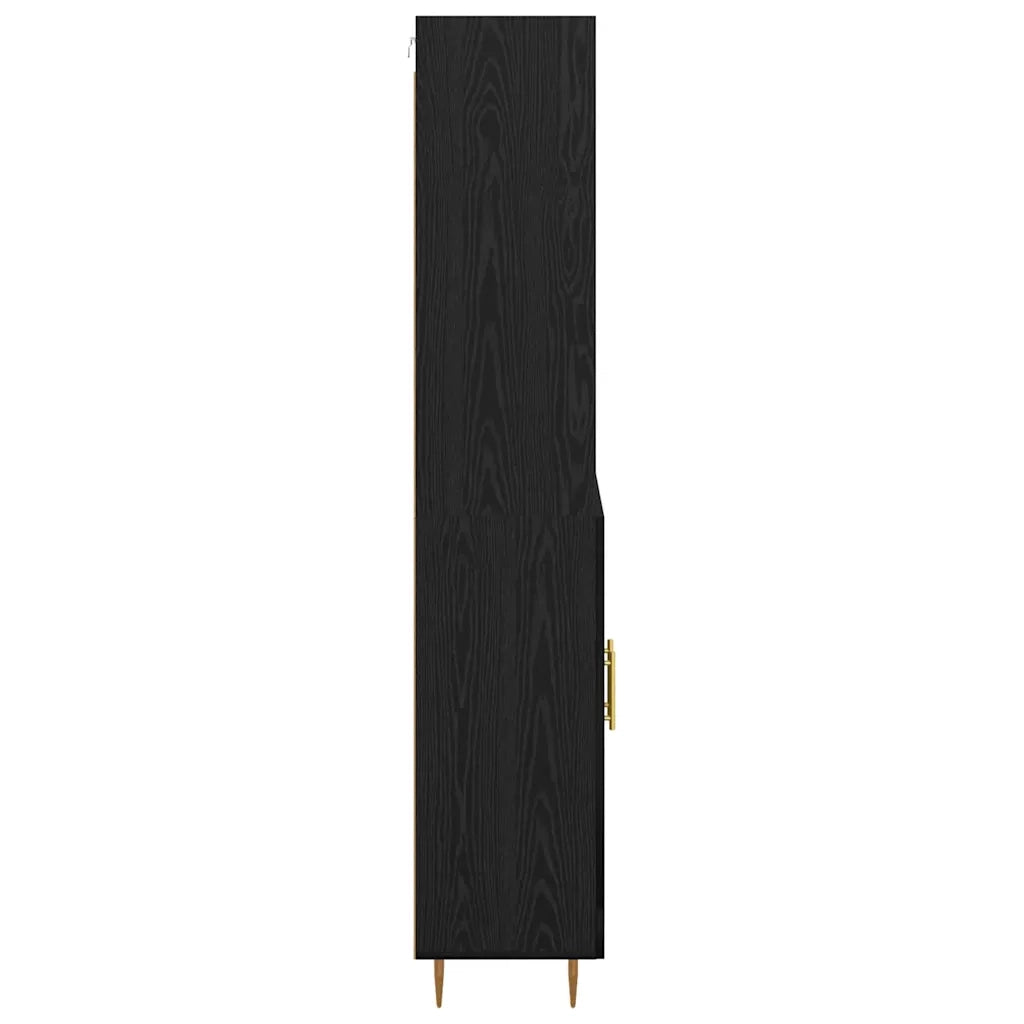 Credenza Rovere Nero 69,5 x 34 x 180 cm Legno multistrato 3416262