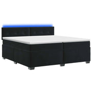 Letto con Box Spring, Materasso e LED Nero 200 x 200 cm Velluto 3452248