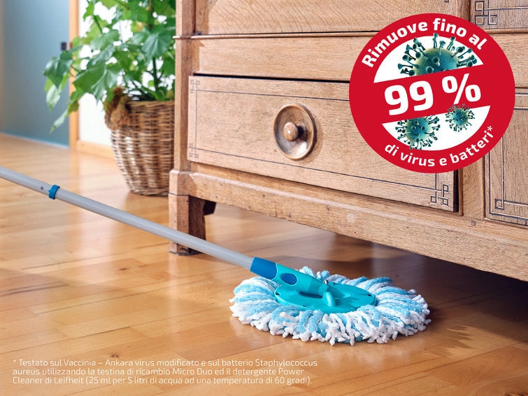 Leifheit Set Clean Twist Disco Mop Ergo Mocio Pavimenti Secchio Lavapavimenti