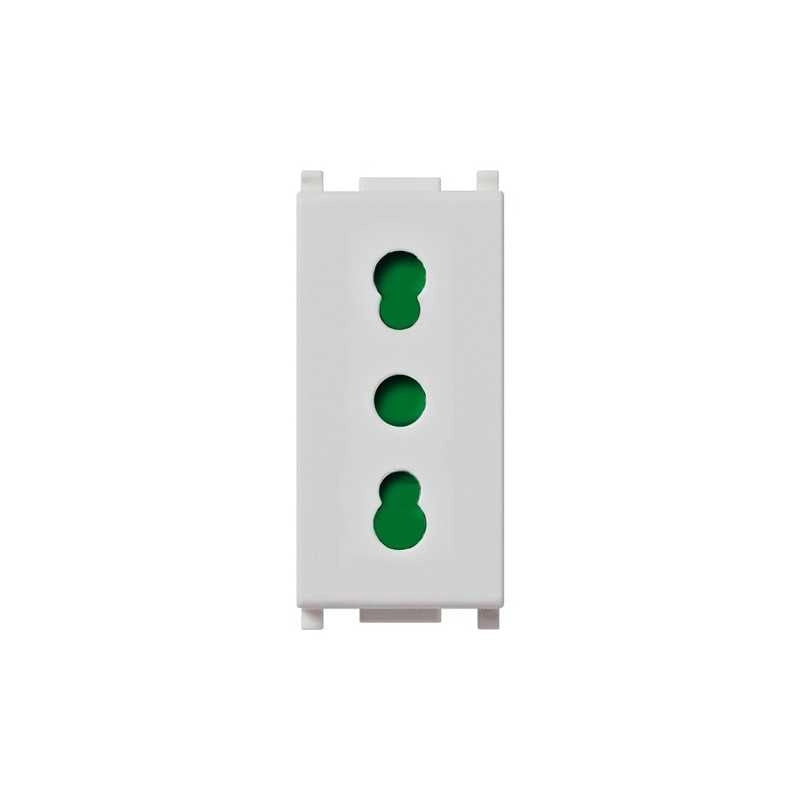14203.Sl Presa 2P+T 16A P17/11 Silver Plana