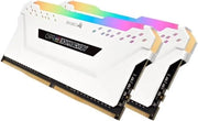Kit di memoria RAM DDR4 16GB 2666MHz C16 XMP 2.0 con illuminazione RGB LED - bianca