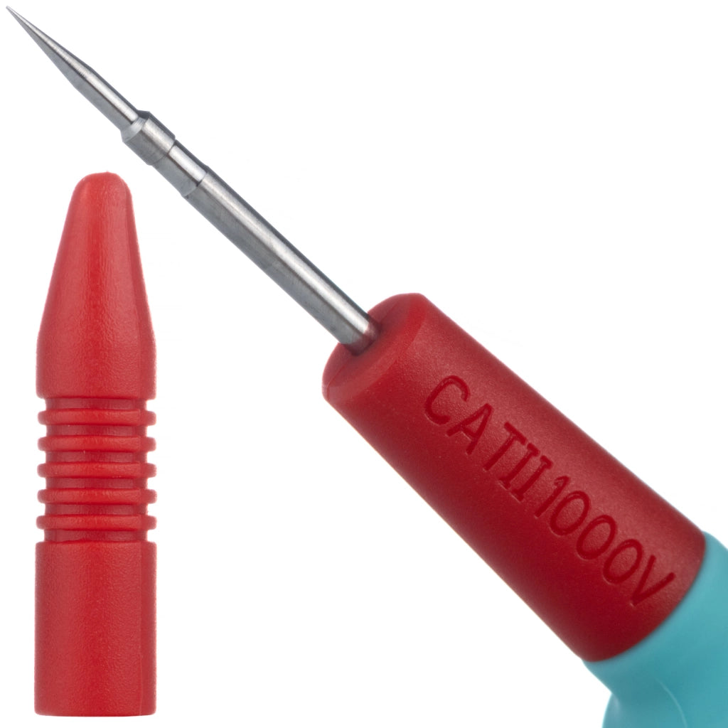 Cavi di Misura per Multimetro 1000V/20A – Punta a Spillo, Isolamento in Silicone | Lunghezza 103cm, Ø3.5mm