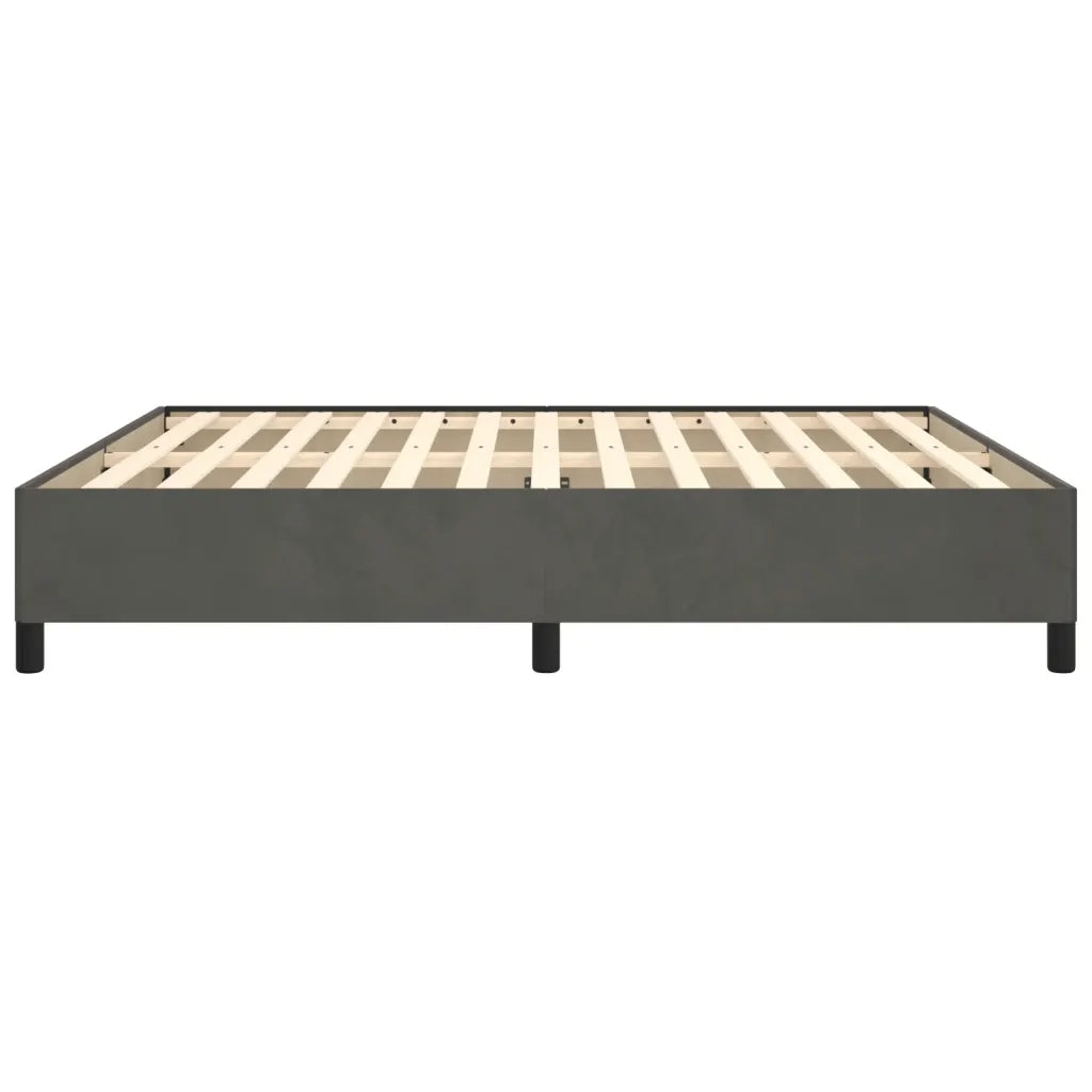 Giroletto senza Materasso-Struttura Letto Grigio Scuro 180x200 cm Velluto 116295