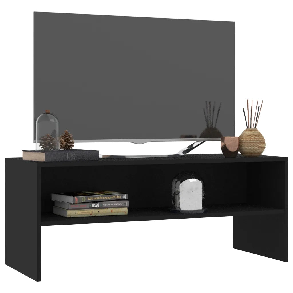 Mobile TV Nero 100x40x40 cm in Truciolato