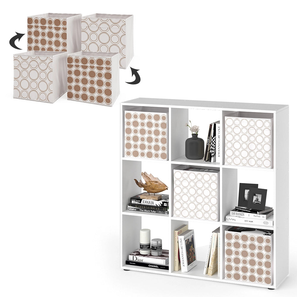 Vicco Scaffale Bianco 104 x 108 cm con 4 scatole pieghevoli opt.2