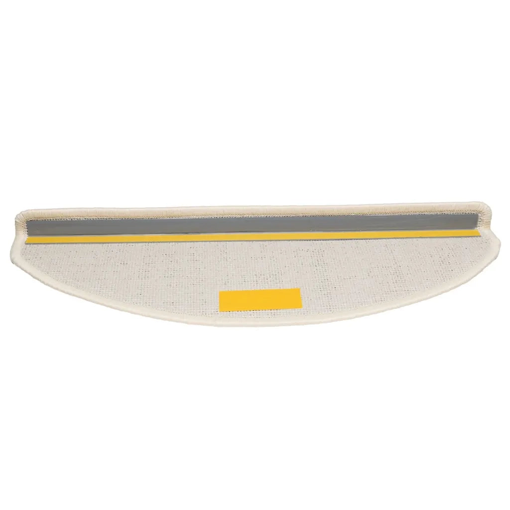 Tappetini per scale 15 pz 65x21x4 cm Bianco Semicircolari Grandi 133906