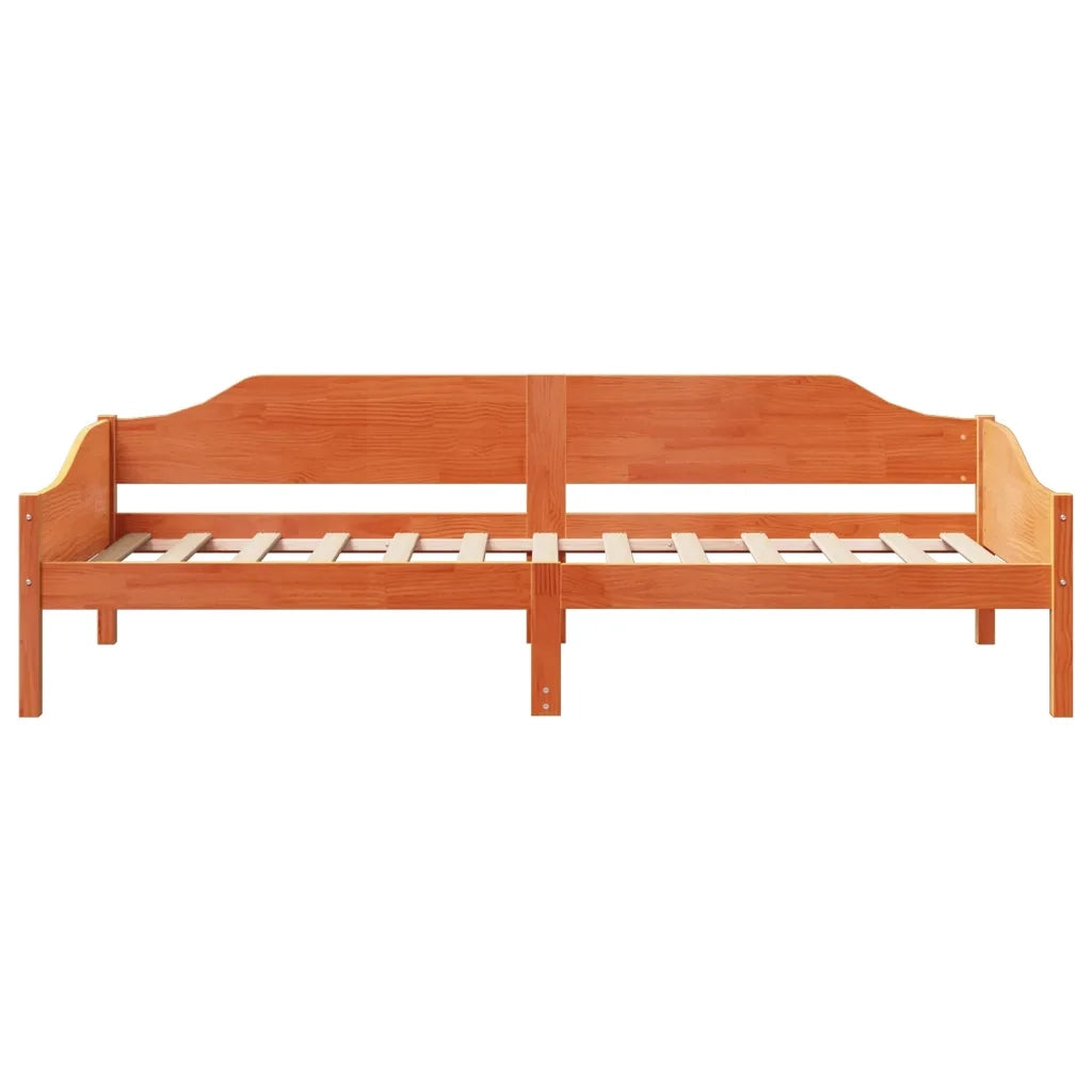 Letto senza Materasso Marrone Cera 90x190 cm in Legno di Pino