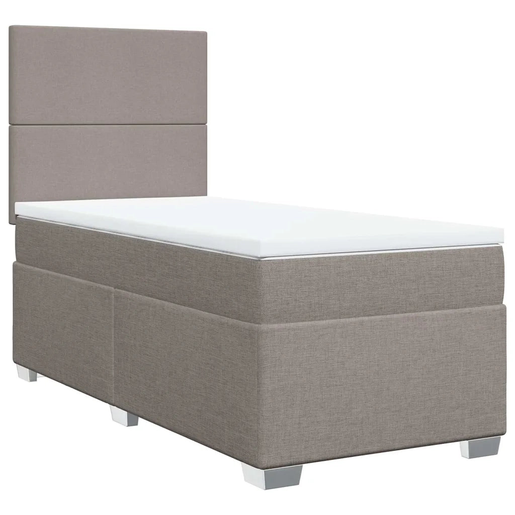 Giroletto a Molle con Materasso Tortora 100x200 cm in Tessuto 3290396