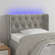 Testiera a LED-Testata con LED Grigio Chiaro 83x16x78/88 cm in Velluto 819111