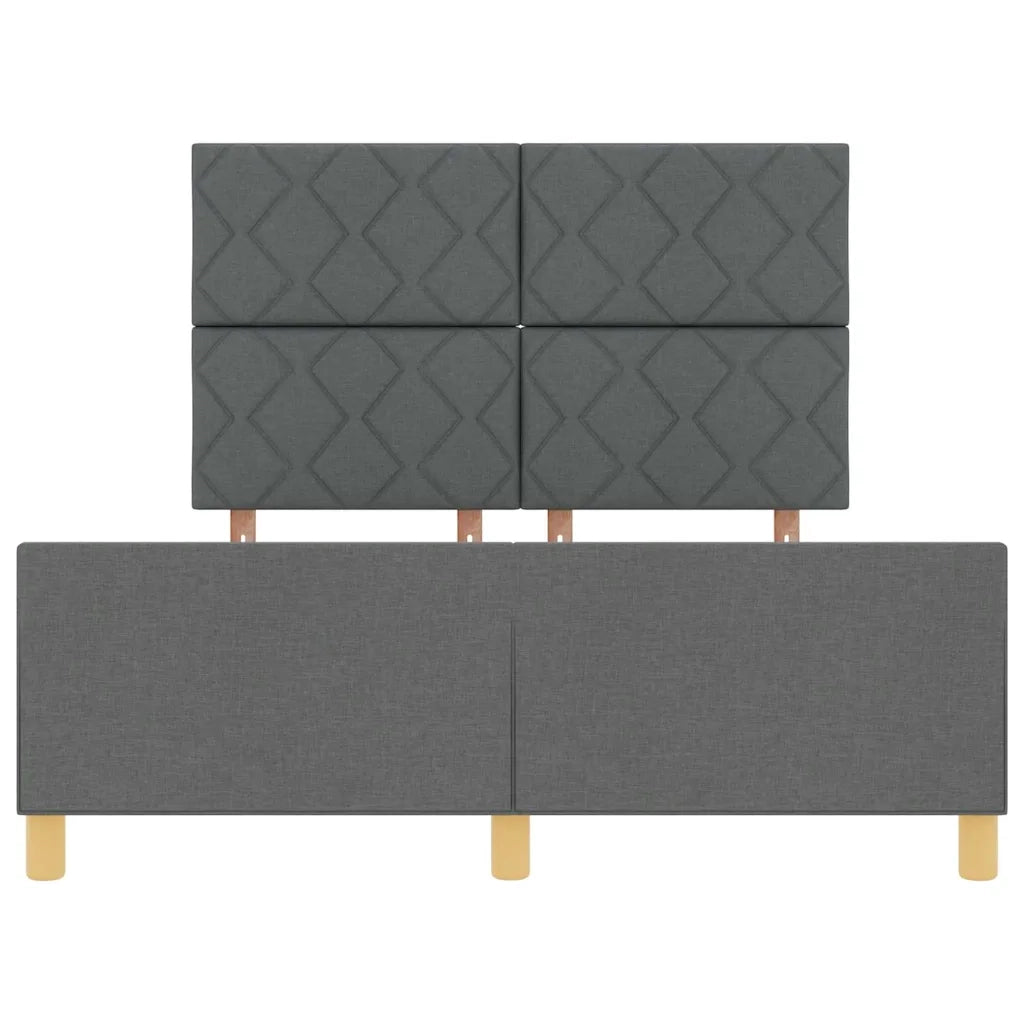 Struttura del letto Grigio scuro 160 x 200 cm Tessuto 3344817