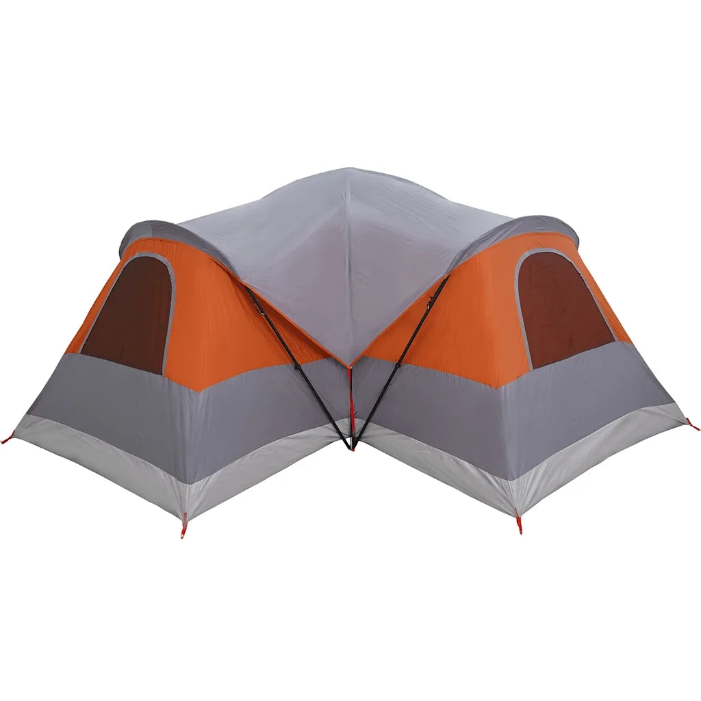 Tenda Familiare a Tunnel 8Persone Grigia Arancione Impermeabile 4009554