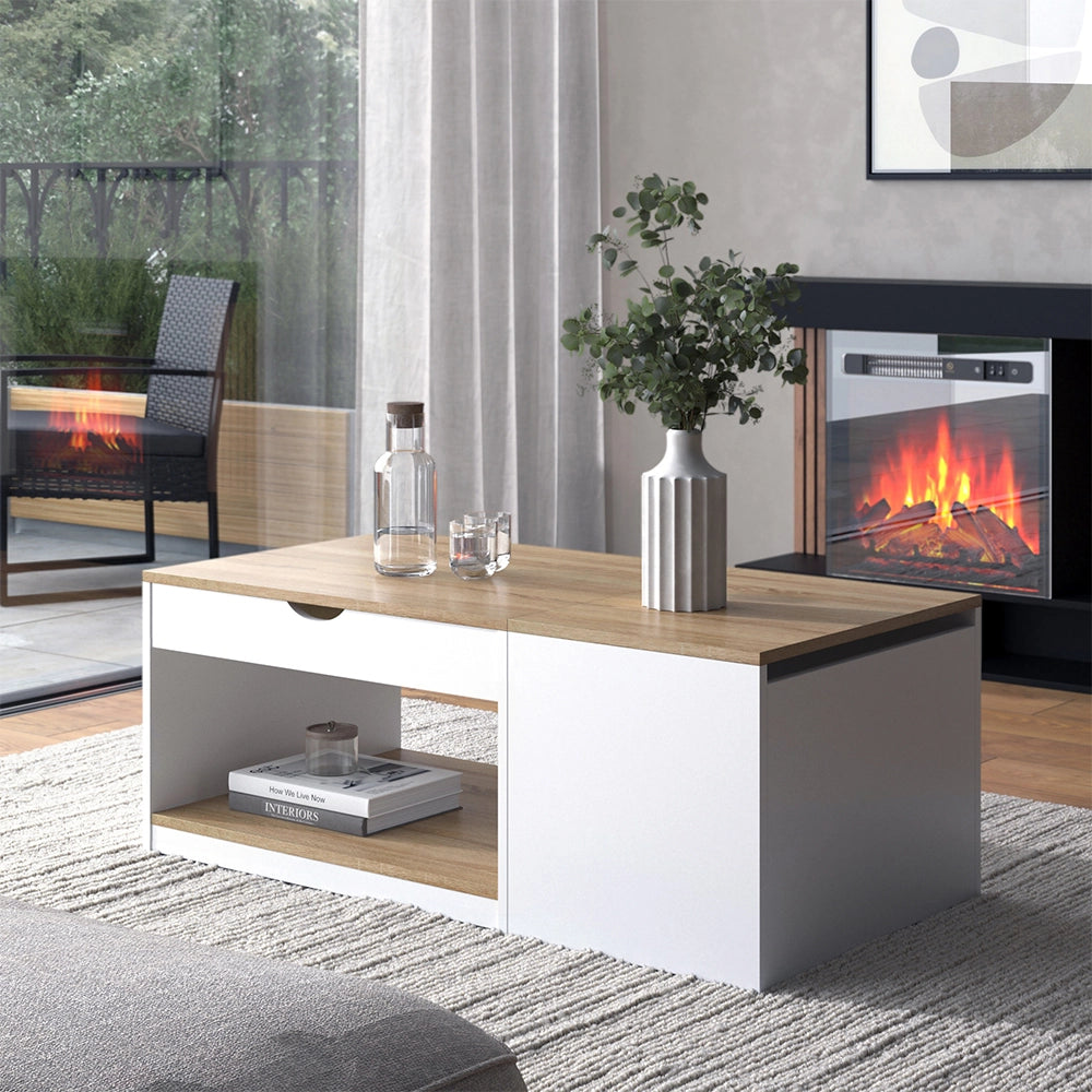 Vicco Tavolino Bianco/Sonoma 55 x 110 cm