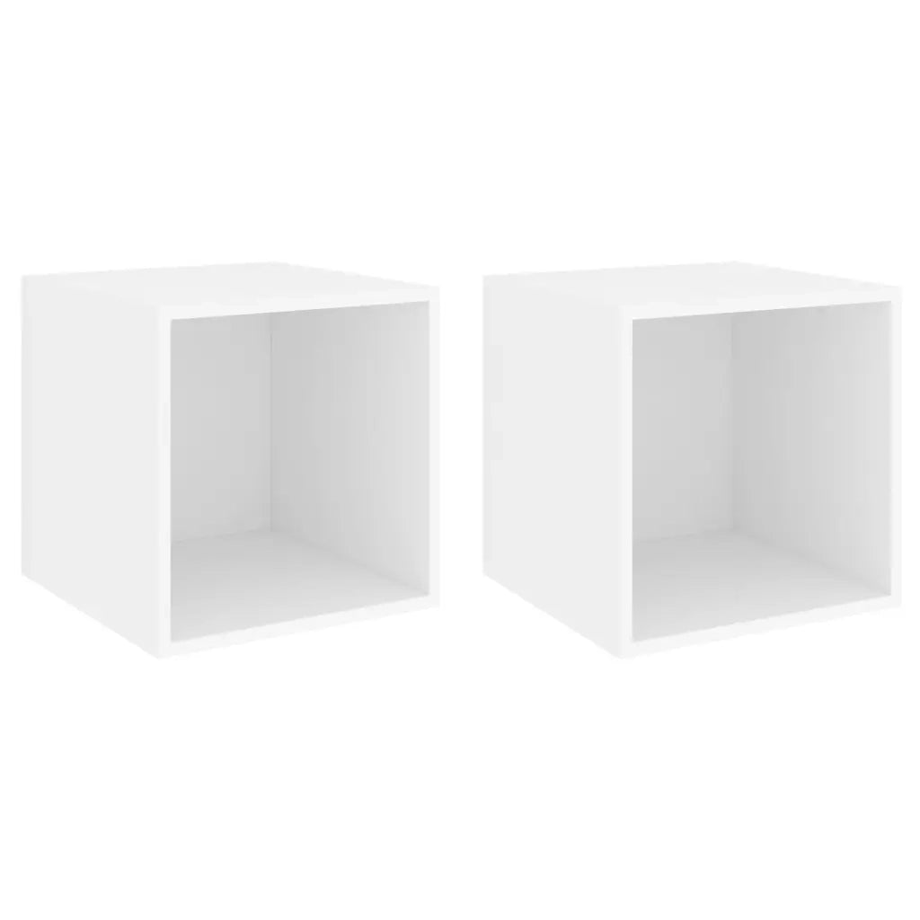 Armadietti a Muro 2 pz Bianchi 37x37x37 cm in Truciolato cod mxl 59317