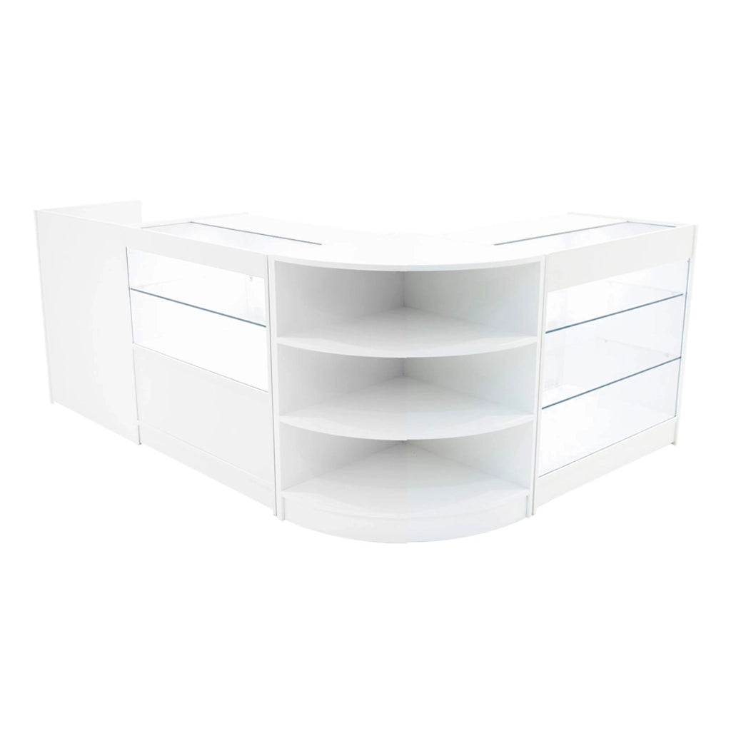 Set Banconi Bianco Theia LED K900 C900 LM60 TB60 con Vetrina e Serratura