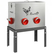 Alimentatore per Polli ¨C zephmum ¨C 42x25x55,5 cm Argento