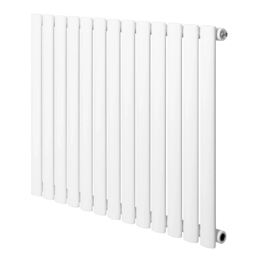 Radiatore Orizzontale Design Ovale Colonna Singola Bianco 600x780 mm
