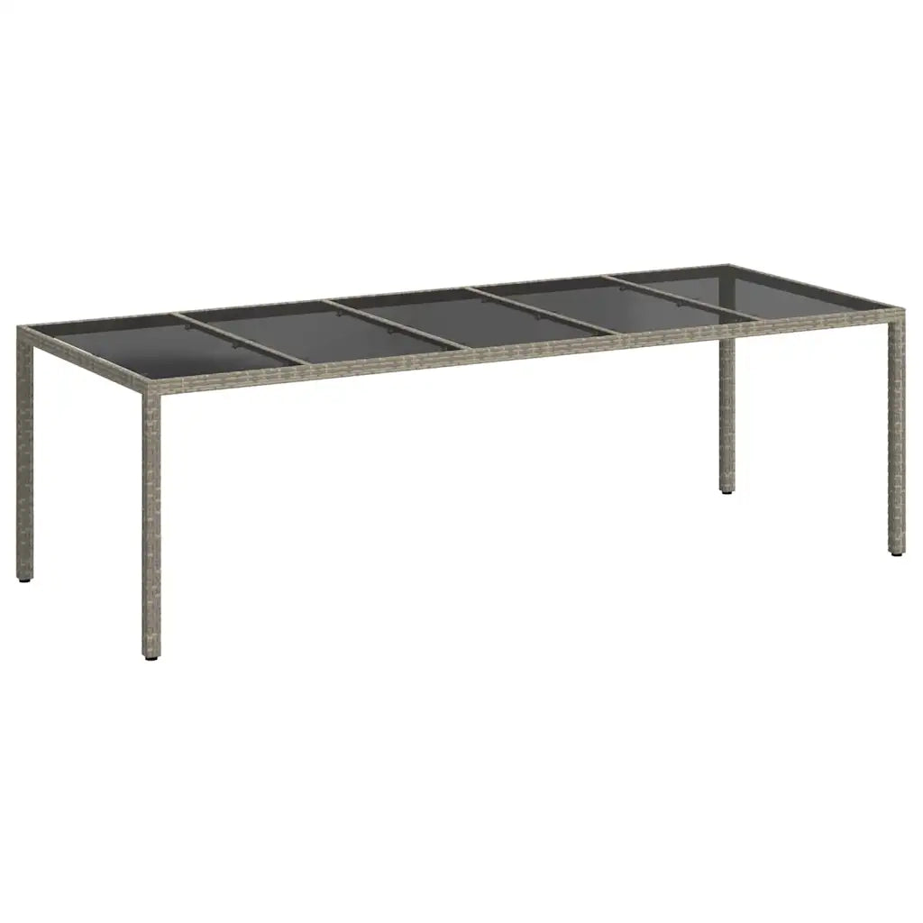 Tavolo da Giardino Grigio 250 x 100 x 75 cm polyrattan 362555