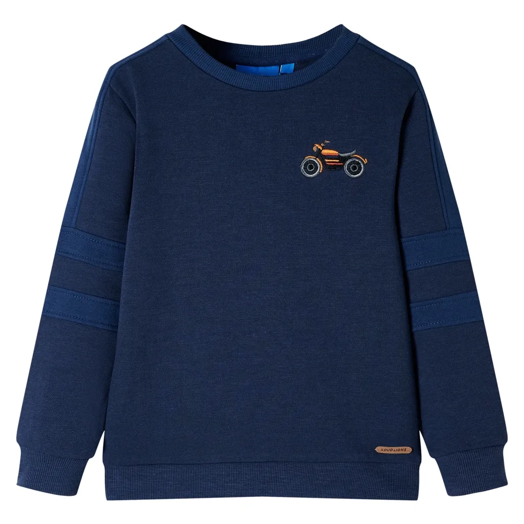 Felpa per Bambini Blu Marino MÃ©lange 92cod mxl 133303