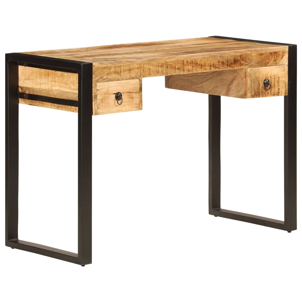Scrivania con 2 Cassetti 110x50x77 cm Legno Massello di Mango 247400