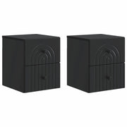 Mobiletto da notte a muro 2 pcs Nero 33 x 34,5 x 40 cm 898128