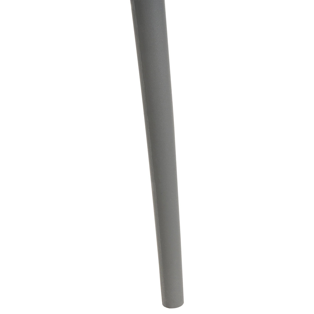 Set di 4 sedie polipropilene resistente colore grigio per interno ed esterno stile moderno