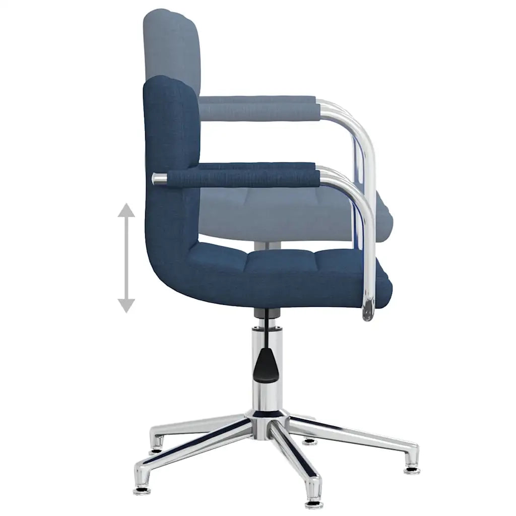 Sedia da Ufficio Girevole Blu in Tessuto 334733