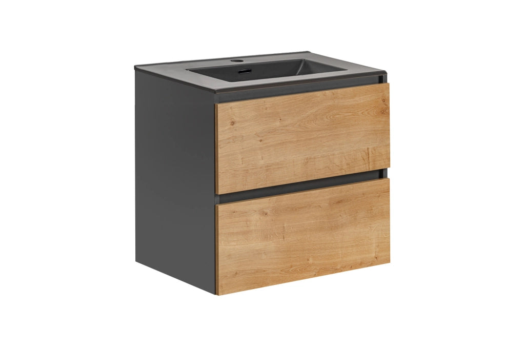 Set mobili bagno 60 cm con lavabo per mobile SKY 1 Monako Grey Oak 60 x 1401 x 46 cm