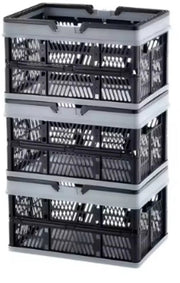Winkelkrat Opvollabile con Manubrio - Capiente 25 L - Dimensioni 45 x 24 x 31 cm.