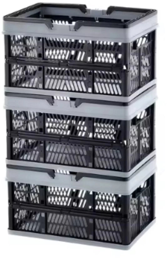 Winkelkrat Opvollabile con Manubrio - Capiente 25 L - Dimensioni 45 x 24 x 31 cm.