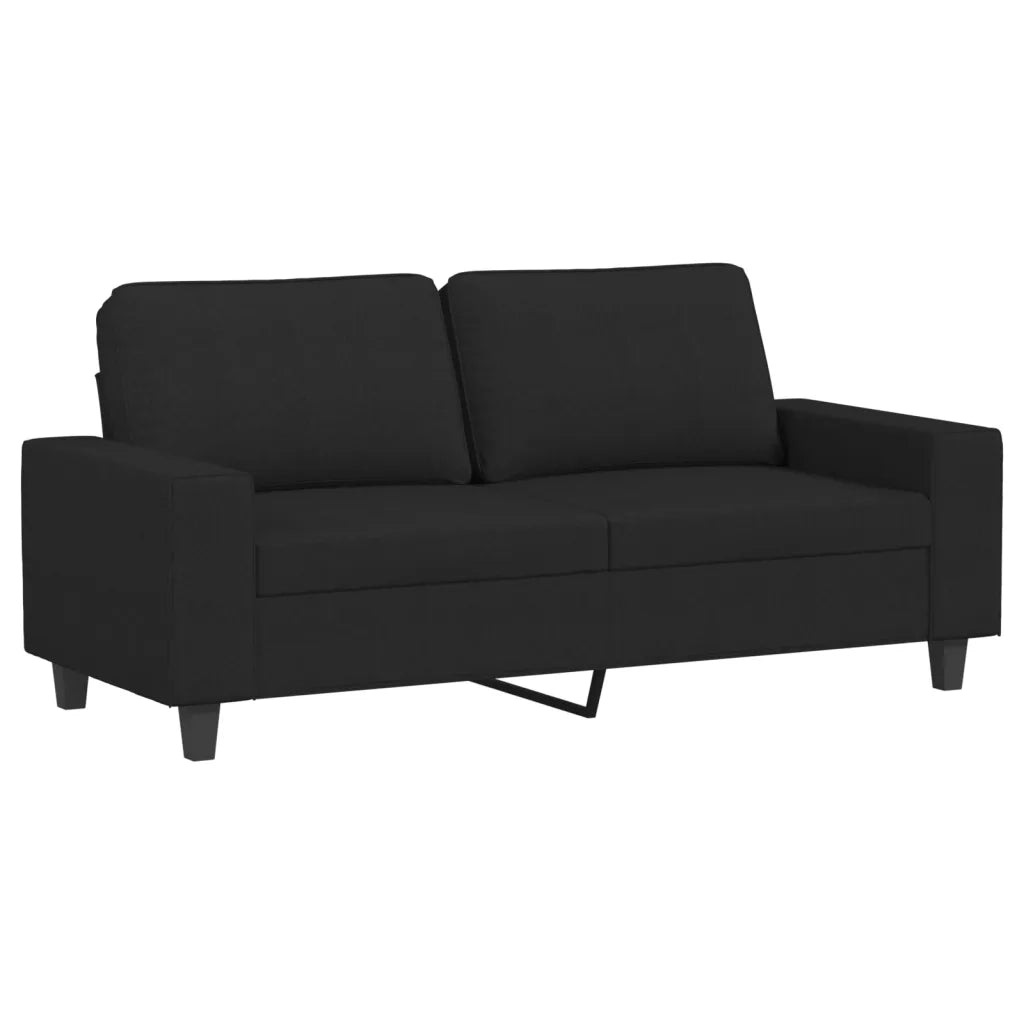 Divano a 2 Posti Nero 120 cm in Tessuto 359395