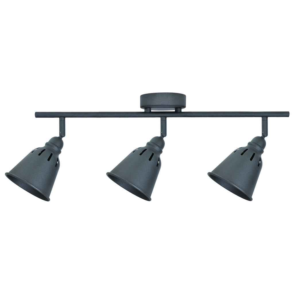 Lampada parete/soffitto orientabile 3 luci nera E14 Polux FIONA