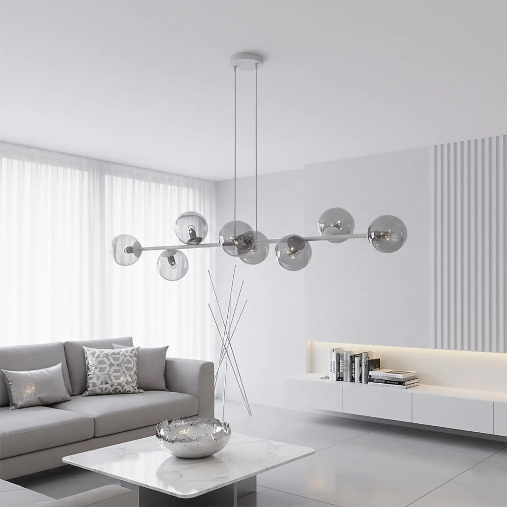 Lampada a sospensione Magnus in acciaio grigio grafite