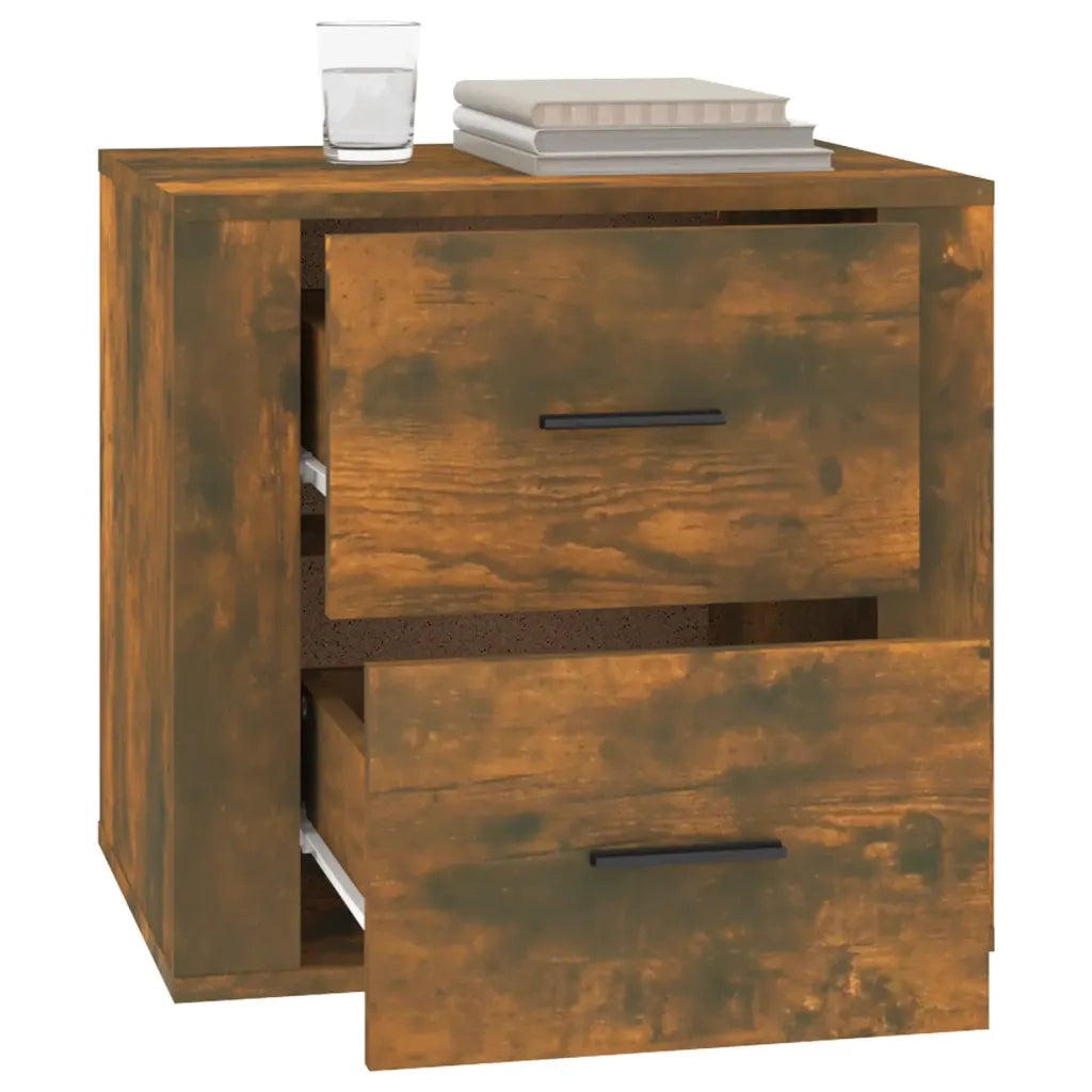Comodino-Tavolino da notte Rovere Fumo 50x39x47 cm 349558