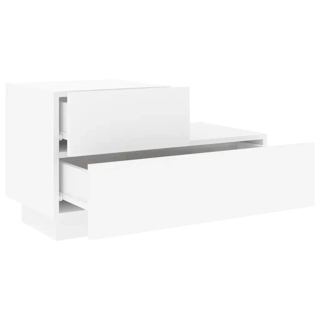 Comodino con Luci LED Bianco 70x36x40,5 cm 836777