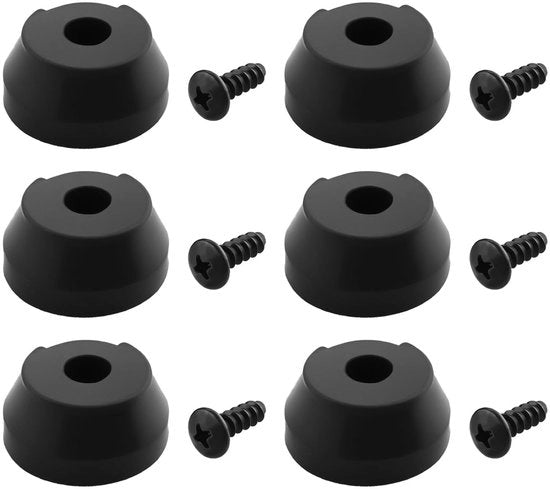 Tappi di gomma per bastone da passeggio antiscivolo - 6 pezzi - Fissabili - Sostituti per Hurrycane/Freedom Edition - Materiale gommoso - Resistente all'usura - Piedini per bastone da passeggio