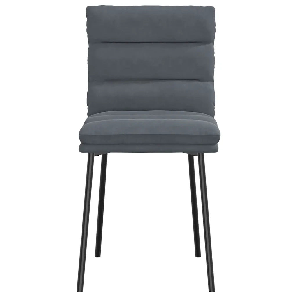 Sedie da Pranzo 4 pz Grigio Scuro in Velluto 3315383
