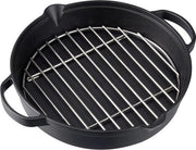 Piatto da griglia in acciaio inox - Larga e Rotonda - per BBQ - Ø 316 cm