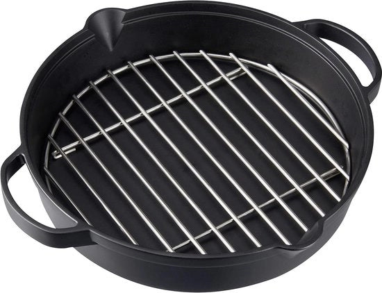 Piatto da griglia in acciaio inox - Larga e Rotonda - per BBQ - Ø 316 cm