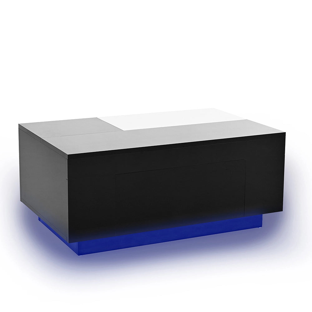 Tavolino-Xylo-Piano scorrevole LED 16 colori spazio nascosto