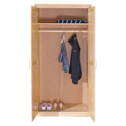 Terzorio, Armadio Multiuso 2 Ante Appendiabiti, 95x190h cm Marrone Rovere