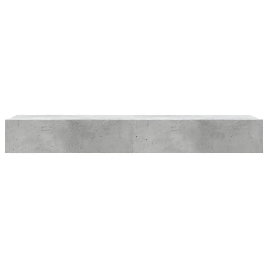 Mobili Porta TV con Luci LED 2 pz Grigio Cemento 60x35x15,5 cm 842893