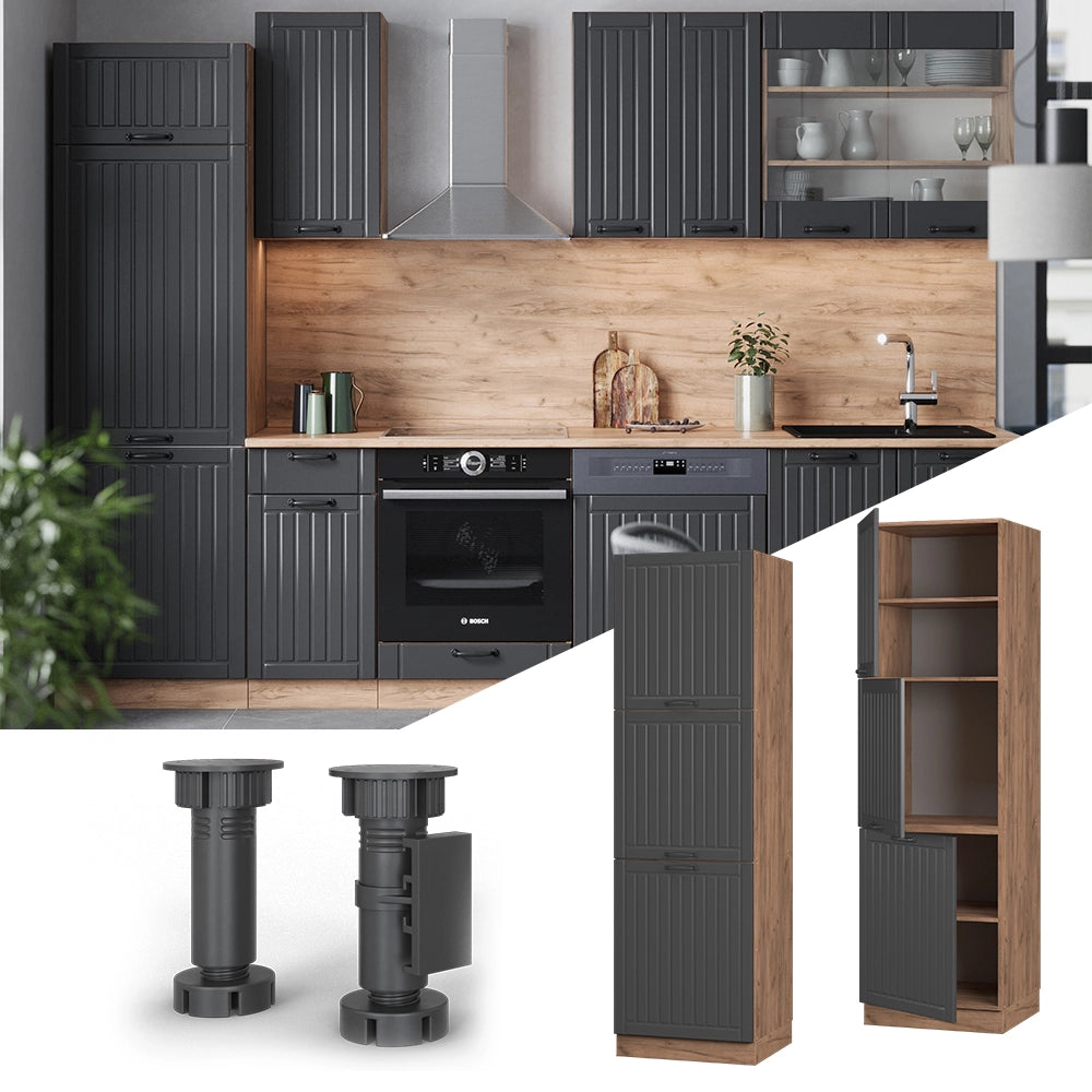 Vicco Mobile per forno da incasso Grigio scuro 60 cm