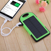 Trade Shop - Batteria Esterna Powerbank Solare 5000mah Caricatore Smartphone Tablet Gancio -