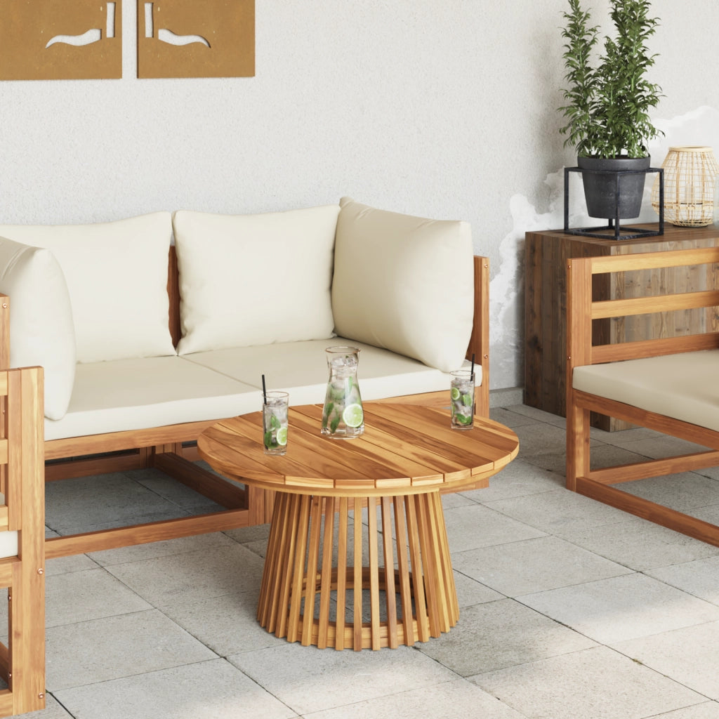 Tavolo da caffÃ¨ da giardino Ã˜70x40 cm Legno Massello di Teak