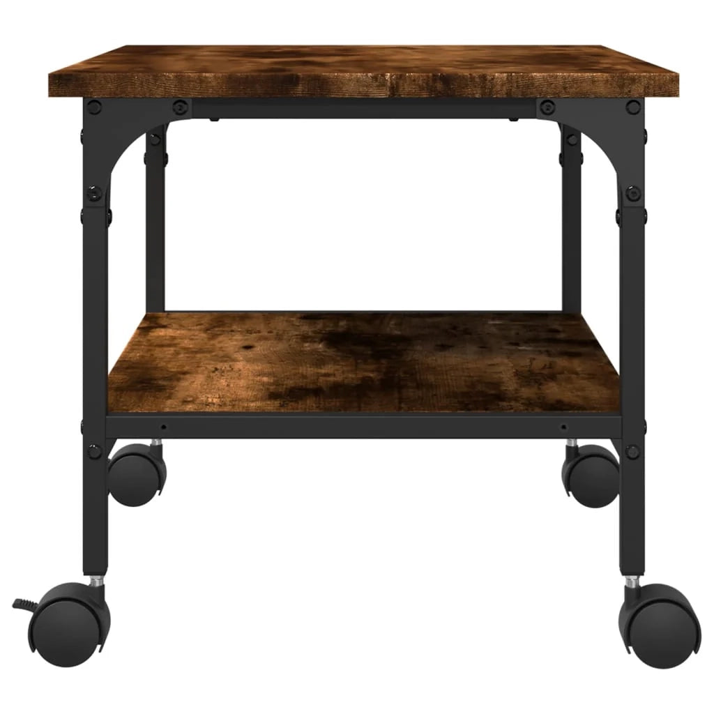 Supporto per stampante scrivania/ufficio a 2 ripiani 50 x 40 x 38 cm marrone 02_0044790