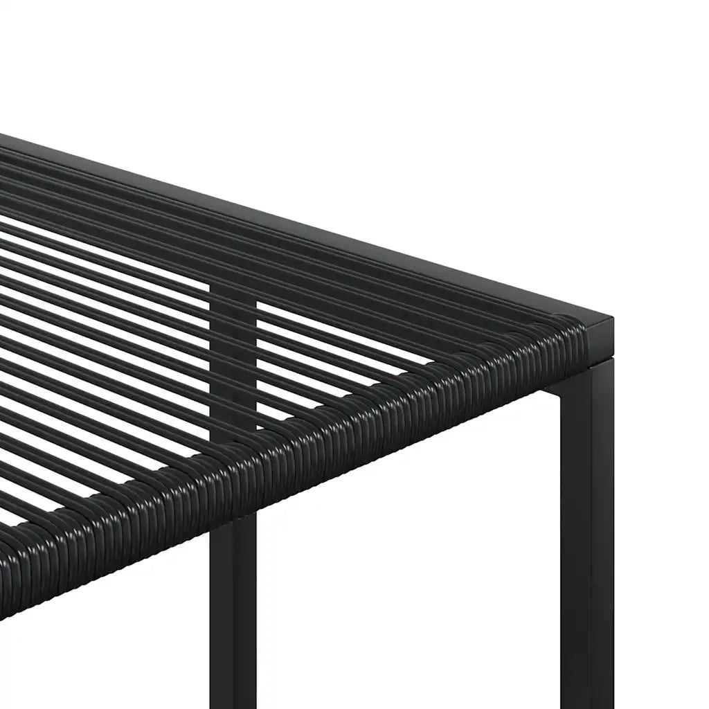 Set da Pranzo da Giardino 13pz Nero in Polyrattan