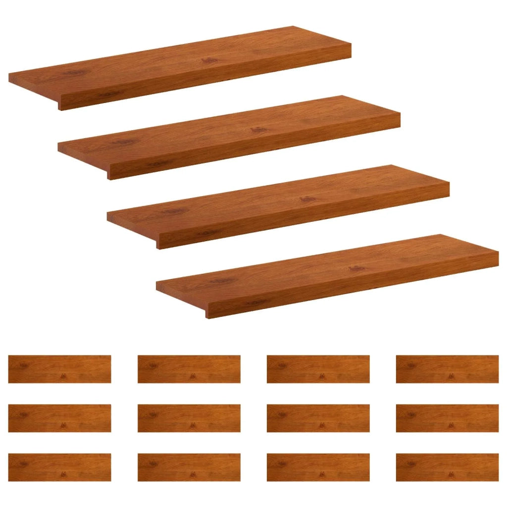 Gradini per Scale 16 pz 100 x 30 x 2 cm Marrone 3449474