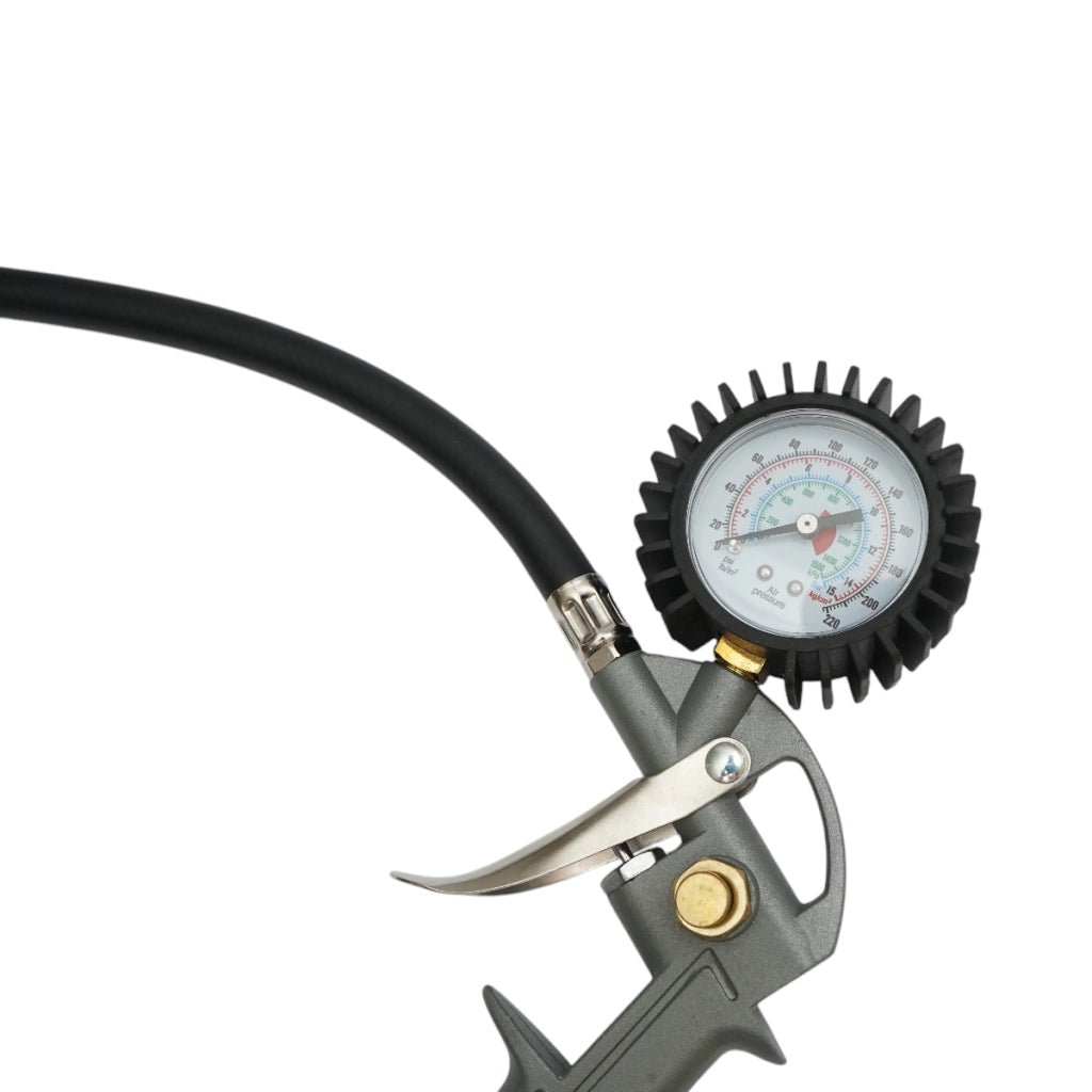 Set di 5 pezzi ad aria compressa con tubo a spirale da 5 m, ideale per lavaggio, verniciatura, gonfiaggio e soffiaggio. Breckner Germany