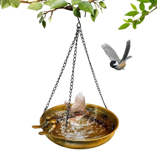 Vogabag appeso, vasca per uccelli invernale, metallo, vasca per uccelli da giardino, vasca per uccelli per balcone, vasca per alimentazione degli uccelli appesa, alimentatore per uccelli, casa per alimentazione degli uccelli